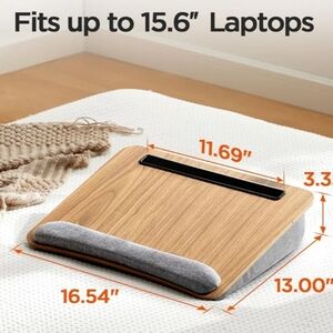 Amazon Wooden Laptop Lap Desk with Cushion